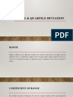 Range & Quartile Deviation