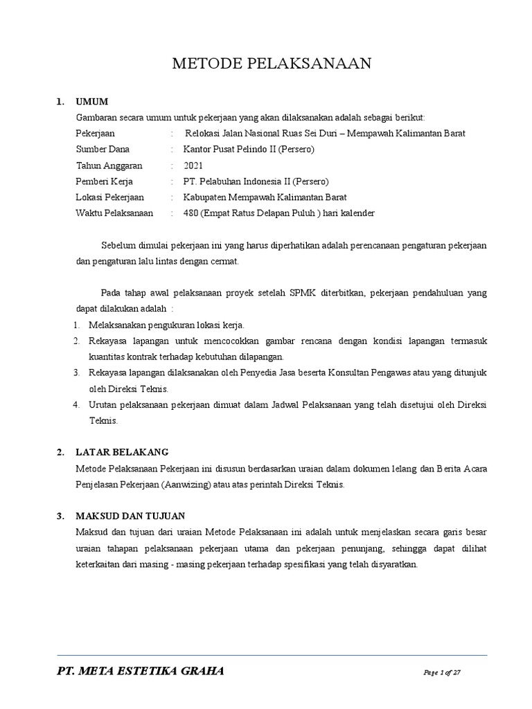 I. Metode Pekerjaan | PDF | Komputer | Teknologi & Rekayasa
