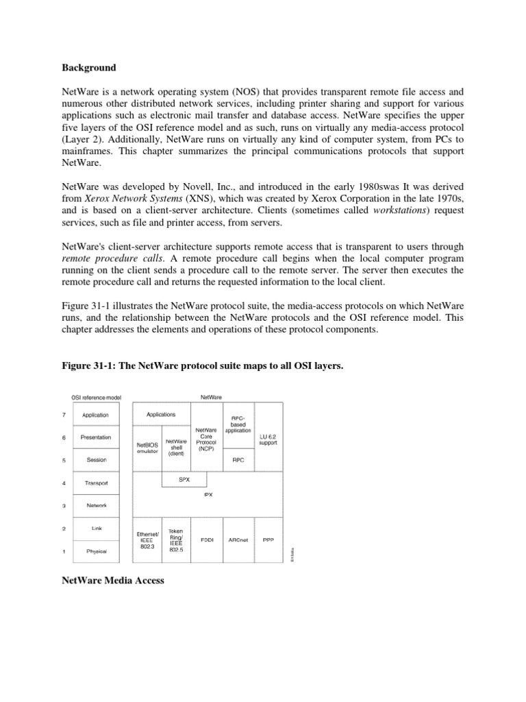 Overview of Novell NetWare Protocols | PDF | Computer Network ...