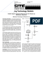 Emerging Technology Bulletin: Volatile Organic Compound Removal From Air Streams by Membranes Separation