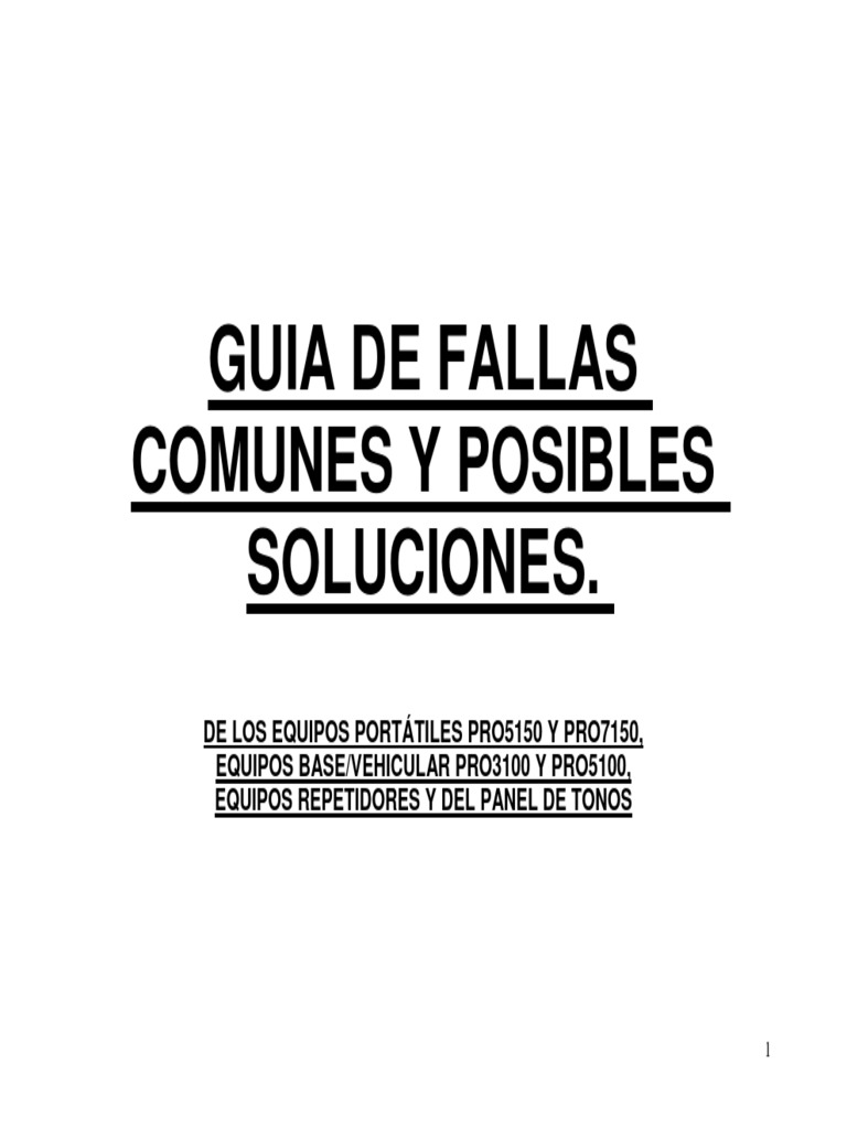 Guia De Fallas Y Soluciones Motorola Descargar Gratis Pdf Radio