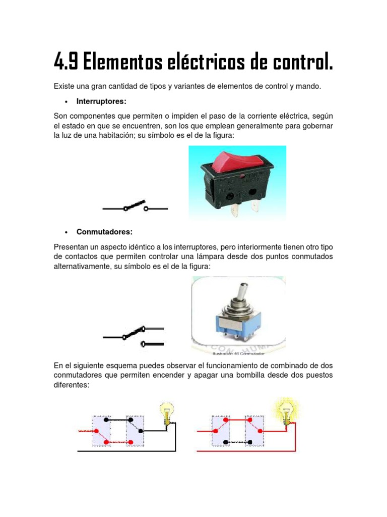 4.9 Elementos Eléctricos de Control. | PDF