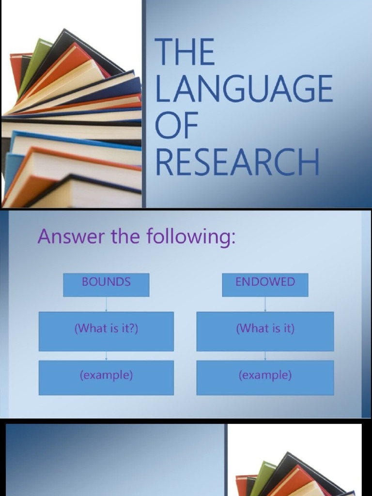 Lesson 10 the language of research pdf