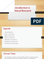1 - Introduction To Clinical Research & Phases in CR