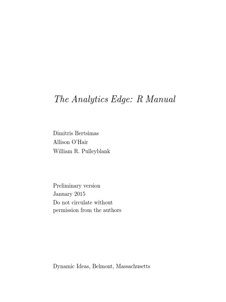 R Manual | PDF
