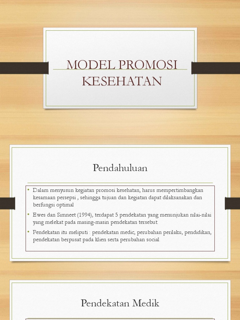 MODEL PROMOSI KESEHATAN - Ppt.new | PDF
