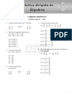 Álgebra Conjuntos numéricos I Verano ADUNI – 2023