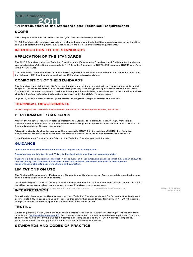 NHBC Standards Overview and Guidance | PDF | Home & Garden | Computers