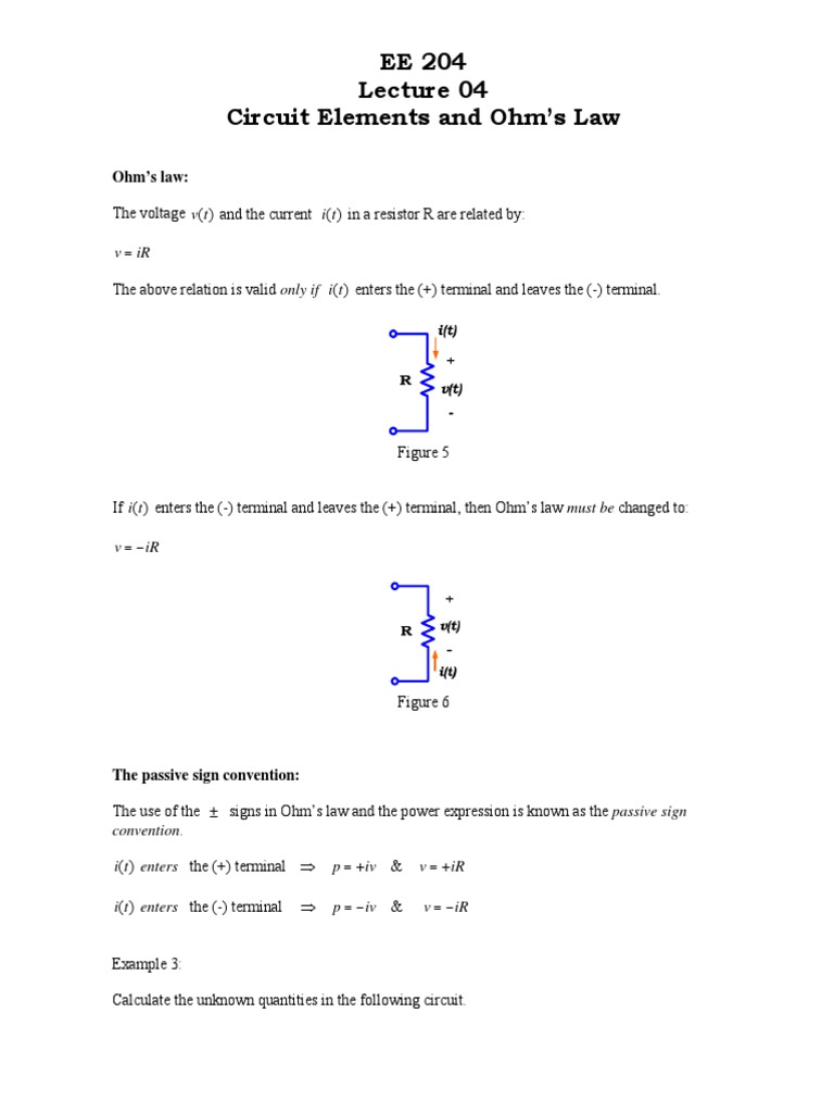 EE204 Lecture Notes Lecture 04 | PDF