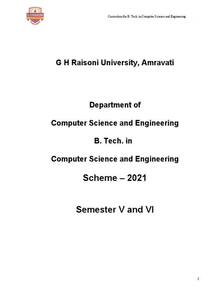 B. Tech CSE Curriculum: Semesters V & VI | PDF | Cloud Computing | Html