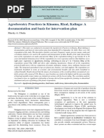 Agroforestry Practices in Kinama, Rizal, Kalinga: A Documentation and Basis For Intervention Plan