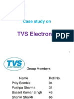 Case Study On: TVS Electronic