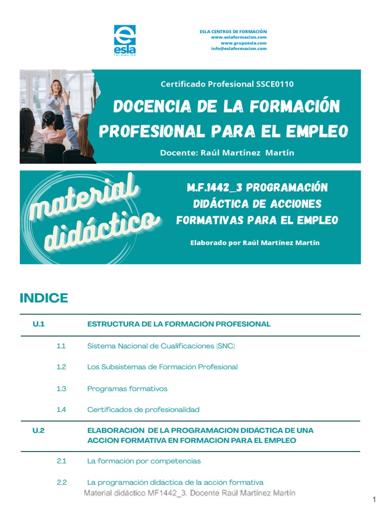Material Didáctico MF1442 - 3 - UD 1 - Sistema de FP | PDF ...