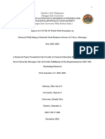 Impact of COVID-19 World Wide Pandemic On Financial Well-Being of Selected Food Business Owners of Calaca, Batangas Year 2021-2022