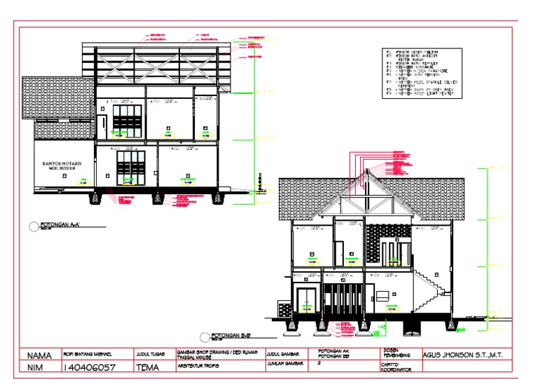 Contoh Gambar Kerja Lantai 2 | PDF