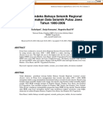 Kajian Indeks Bahaya Seismik Regional Menggunakan Data Seismik Pulau Jawa Tahun 1900-2006