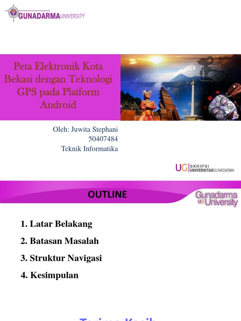 Template Ppt Skripsi Gunadarma Ide Judul Skripsi Universitas