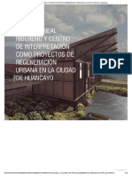 Parque Lineal y Cia Como Proyectos de Regeneracion Urbana en La Ciudad de Huancayo