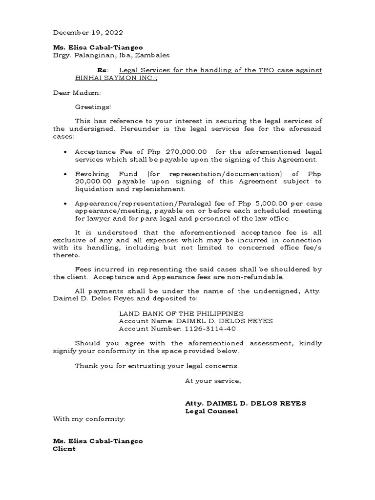 Acceptance Letter Tiangco | PDF