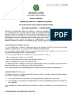 Edital 363-2019 Processo Seletivo para Ingresso de Discentes Programa de Pomestre-2020