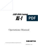 Shin-Nippon XL-1 Led Slit Lamp - Operation Manual