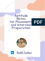 Aptitude For Placements