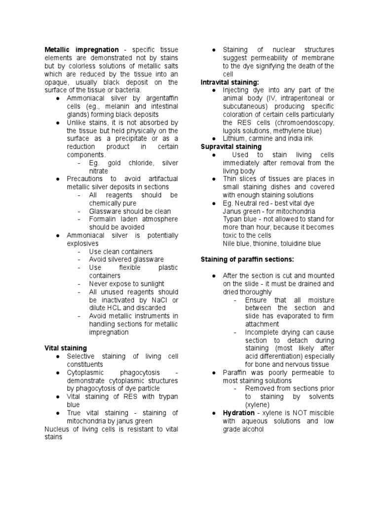 Metallic Impregnation Pdf Staining Hydroxide
