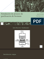 Simulación de gasificación de biomasa