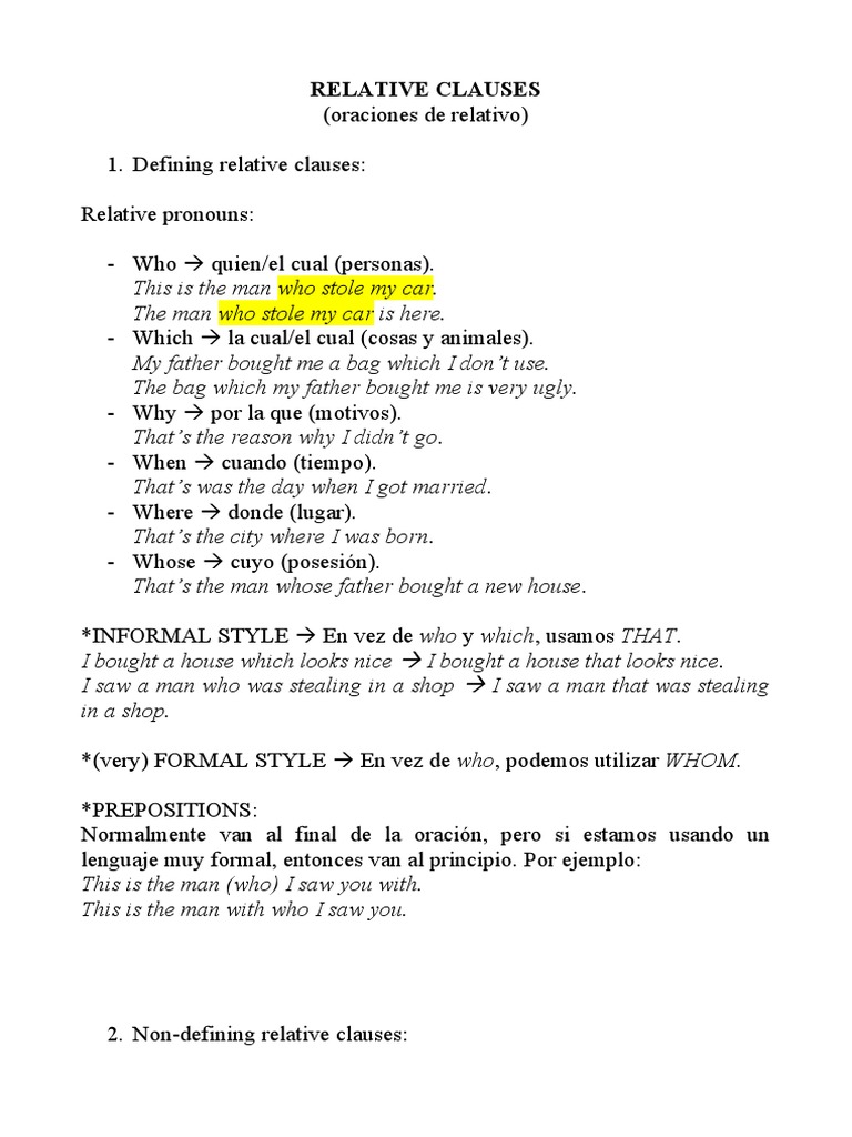 Defining Non Defining PDF