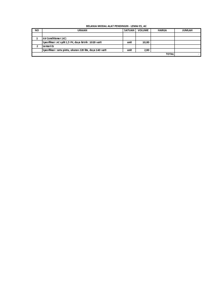 Cari Pengadaan Ac | PDF