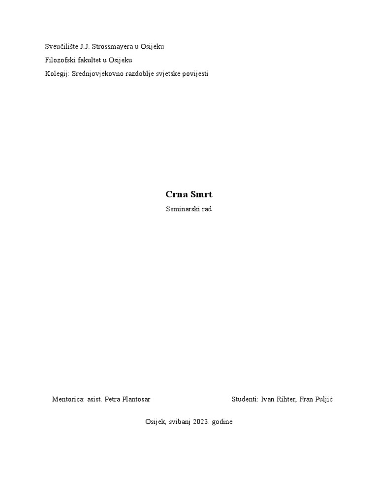 Crna SMRT | PDF