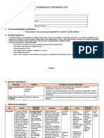 3° Grado - Experiencia de Aprendizaje N°01