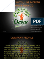 Product Width, Line & Depth of Dabur India LTD: Presented by