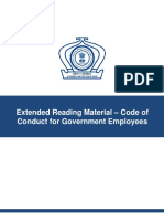 ISTM Code of Conduct For Government Employees Reading Material