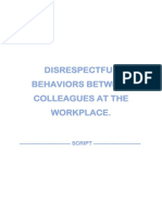 Disrespectful Behaviors Between Colleagues at The Workplace Script