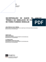 Incorporação de Dados de Análise Térmica Na Simulação de Solidificação de Ferro Fundido Nodular