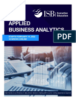 applied business analytics -isb brochure