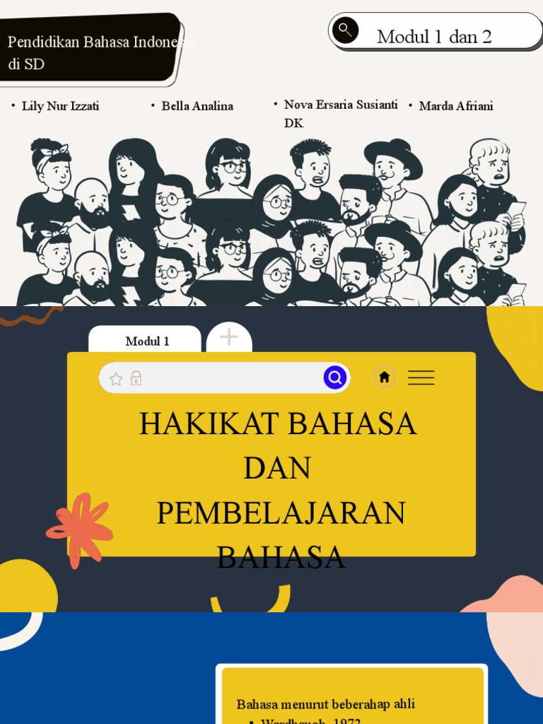 Modul 1 Dan 2 Bahasa Indonesia | PDF
