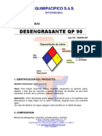 MSDS Desengrasante QP 90