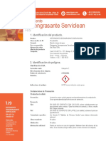 MSDS Detergente Desengrasante Serviclean