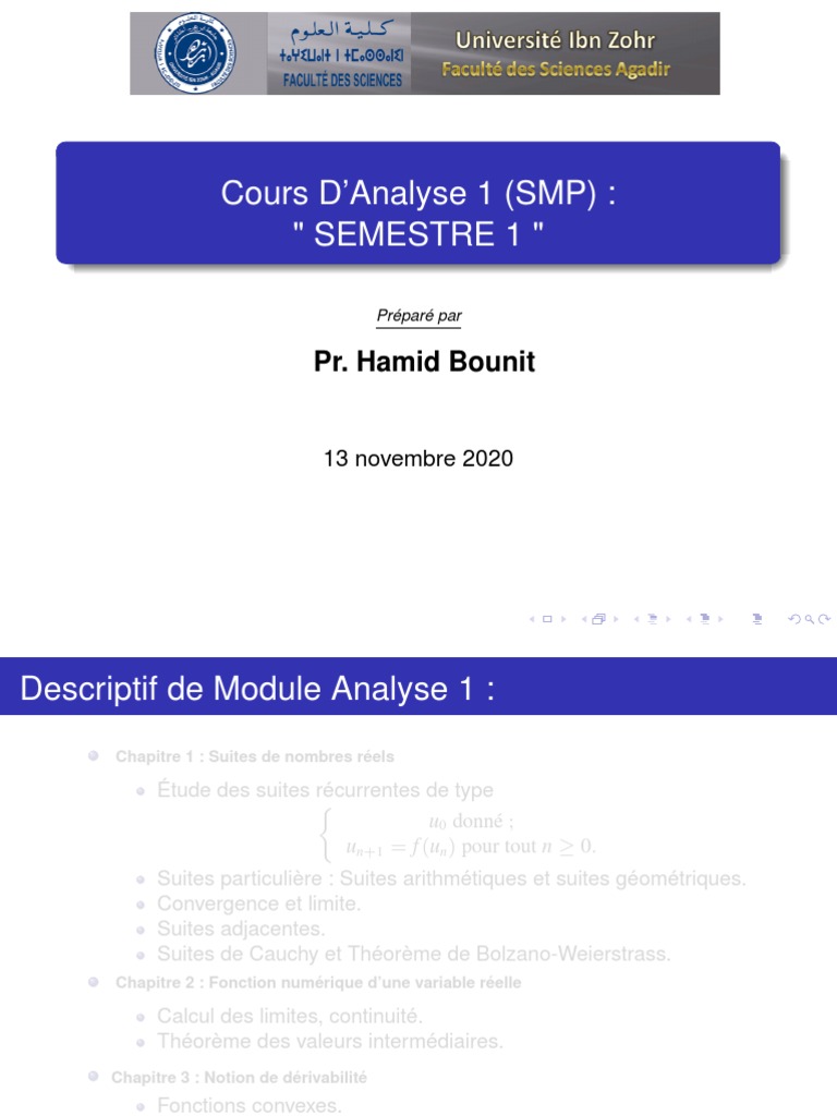 Chapitre 1 | PDF | Limite (mathématiques) | Séquence