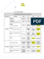 U1 Self-Evaluation Rubric