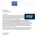 Environmental Engineer Cover Letter Sample