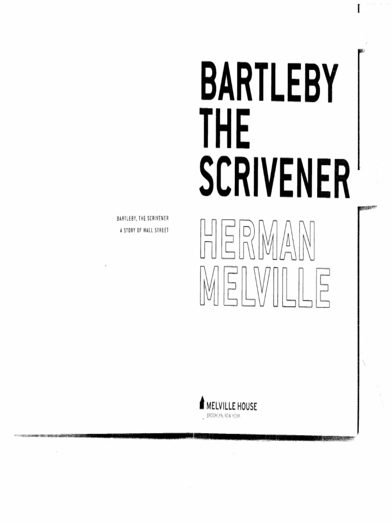 MELVILLE Bartleby The Scrivener PDF