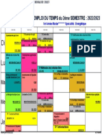 Di Lu: EMPLOI DU TEMPS Du 2ème SEMESTRE: 2022/2023