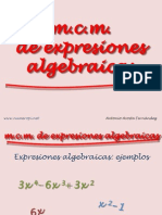 MCM Expresiones Algebraicas
