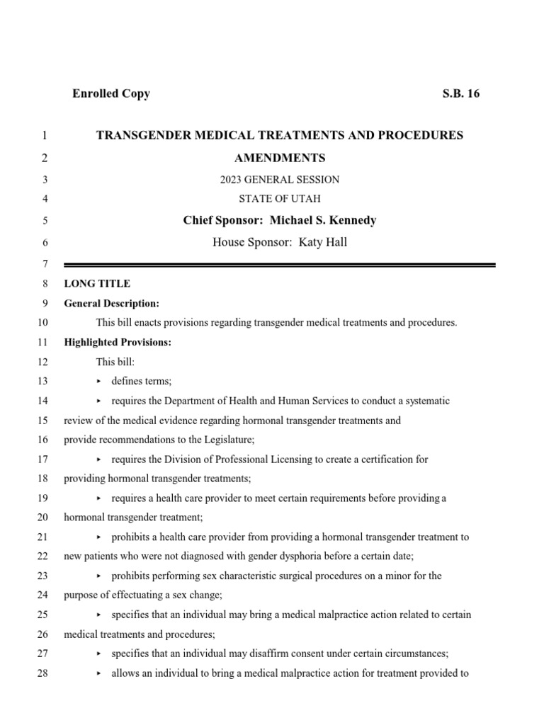 Enrolled PDF Physician Transgender