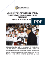 2008 05 24 Discurso Por Batalla Del Pichincha