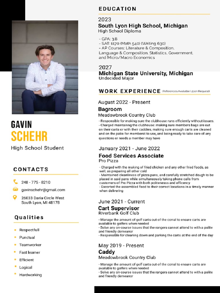 Resumecv Template Made With Postermywall 6 PDF