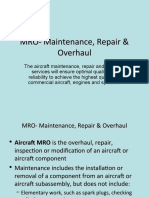 Aircraft MRO Services for Commercial Aviation